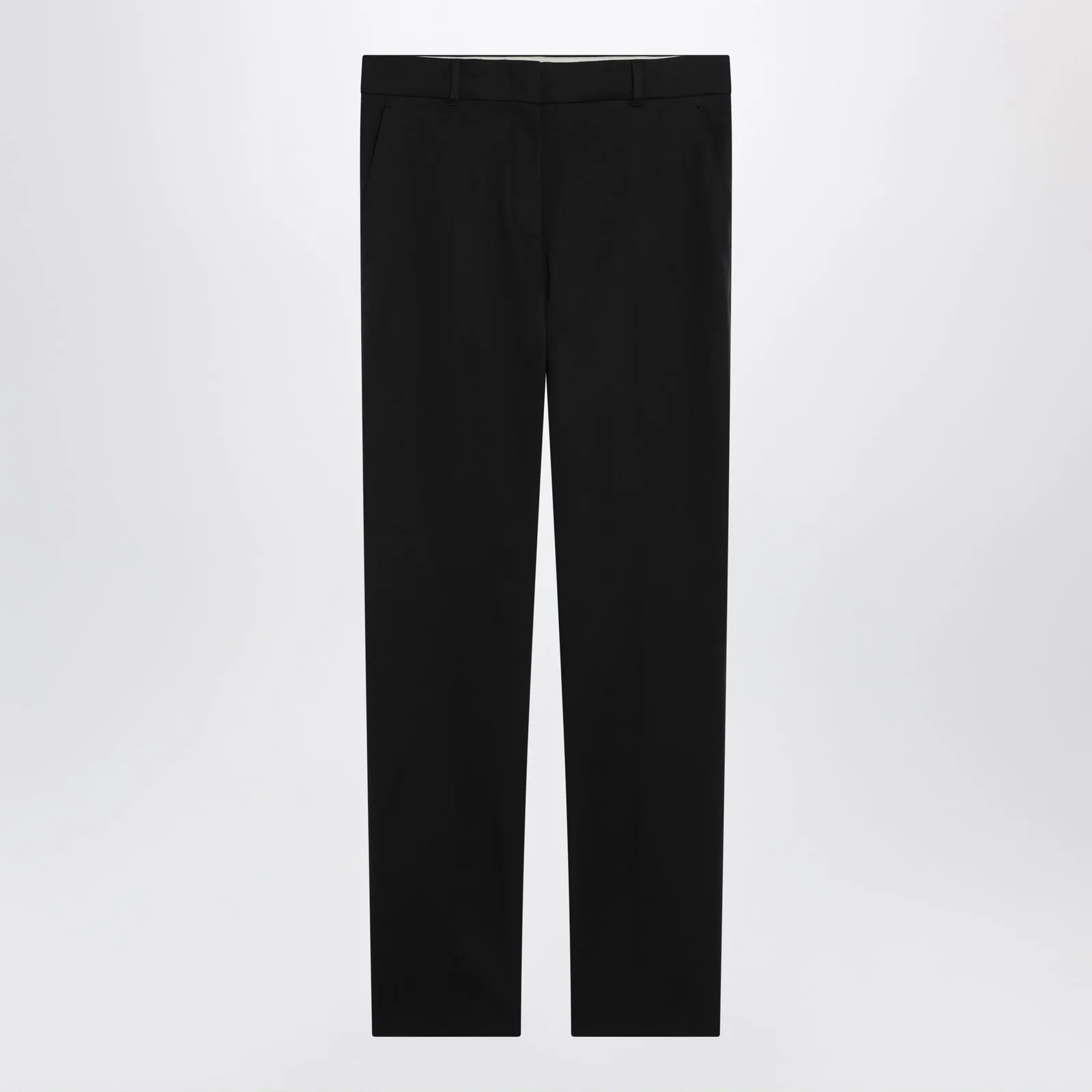 Max Mara Studio Black stretch cotton trousers
