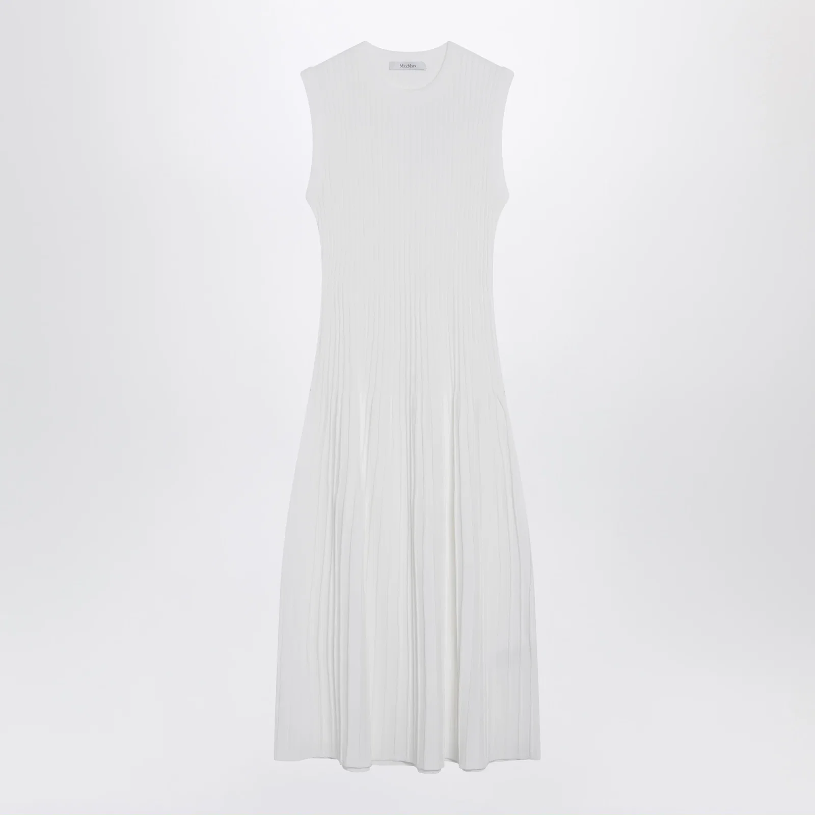 Max Mara Midi dress in white crêpe viscose