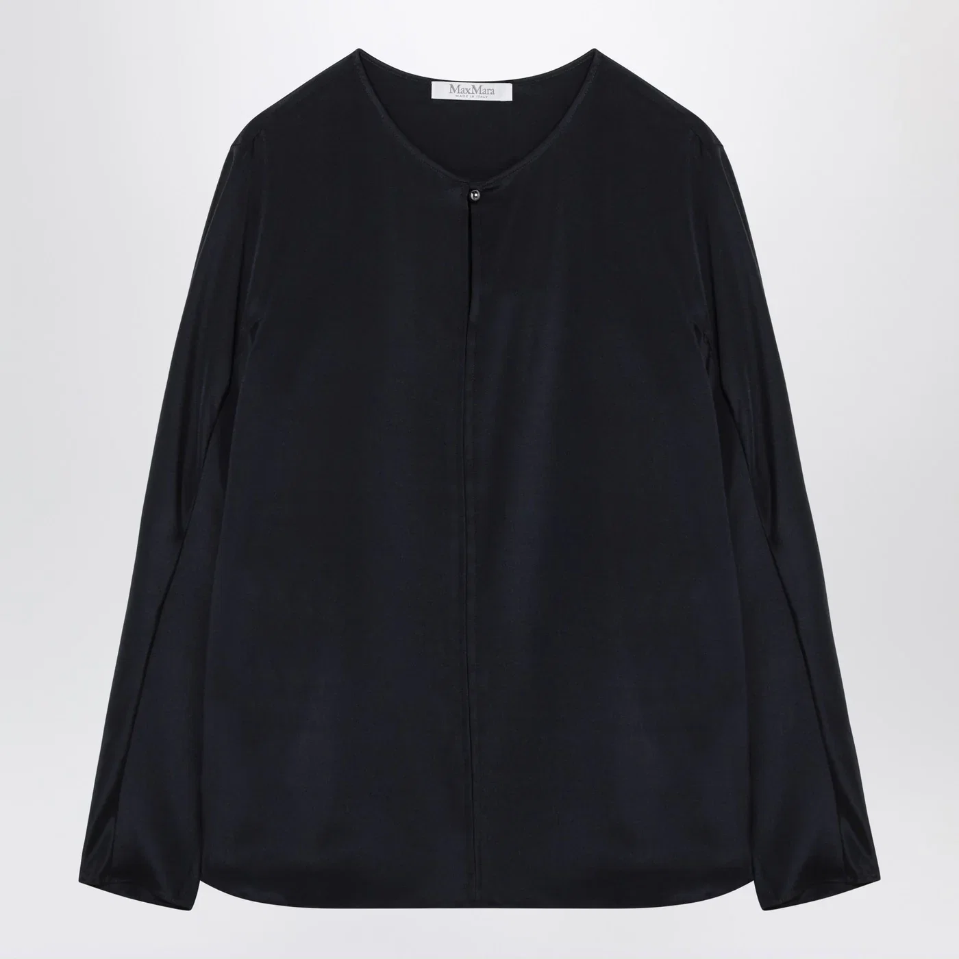 Max Mara Midnight blue silk-blend blouse
