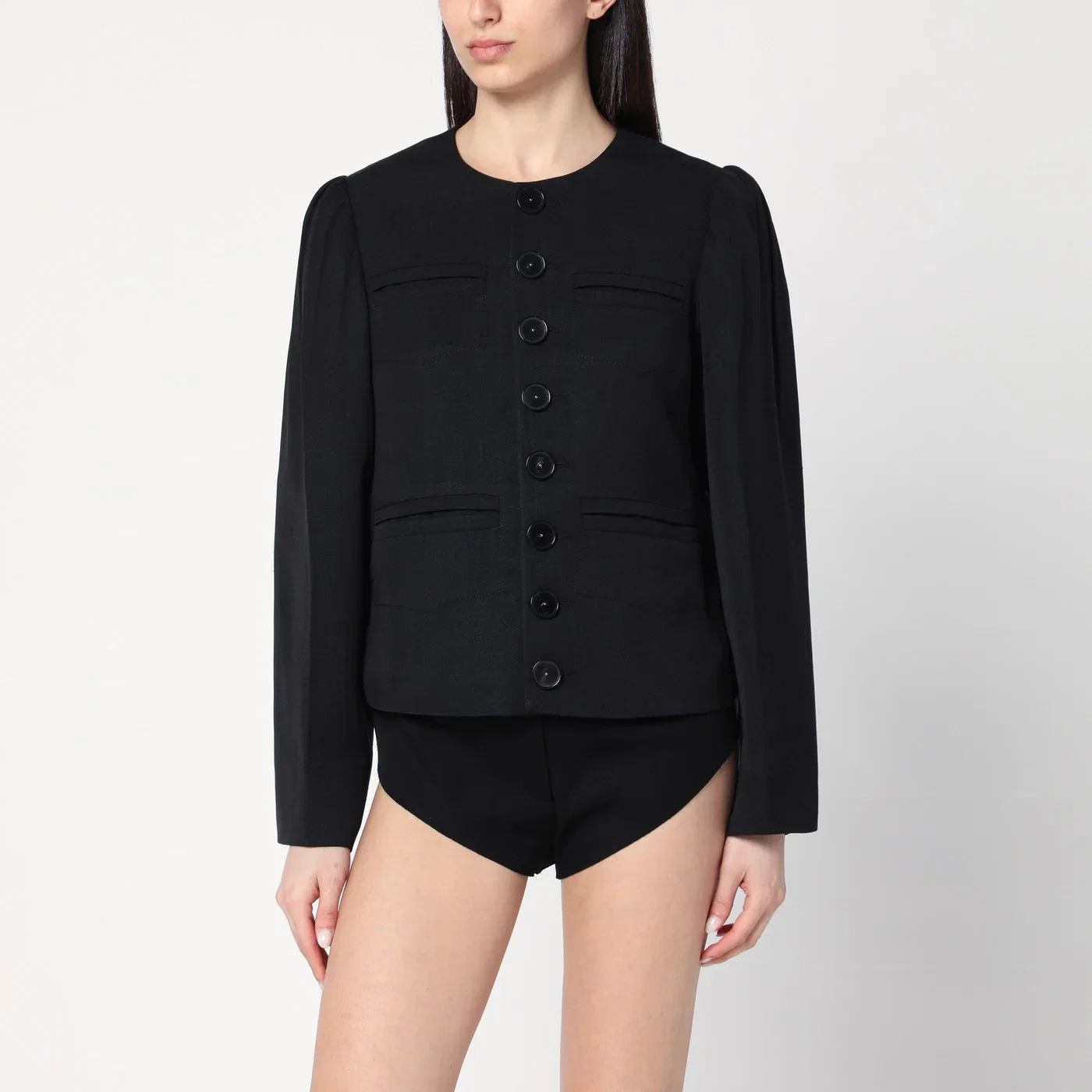 NAMACHEKO Regiment black jacket in silk blend