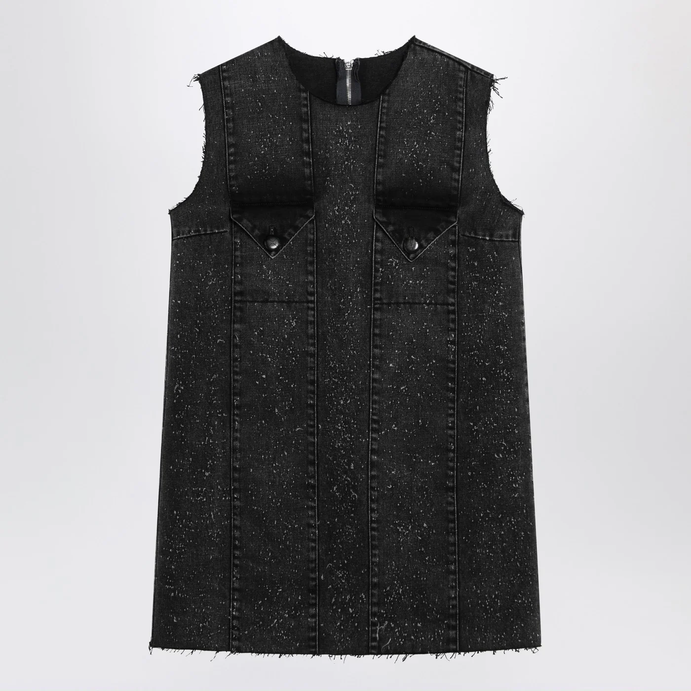 NAMACHEKO Dark grey mini dress in denim