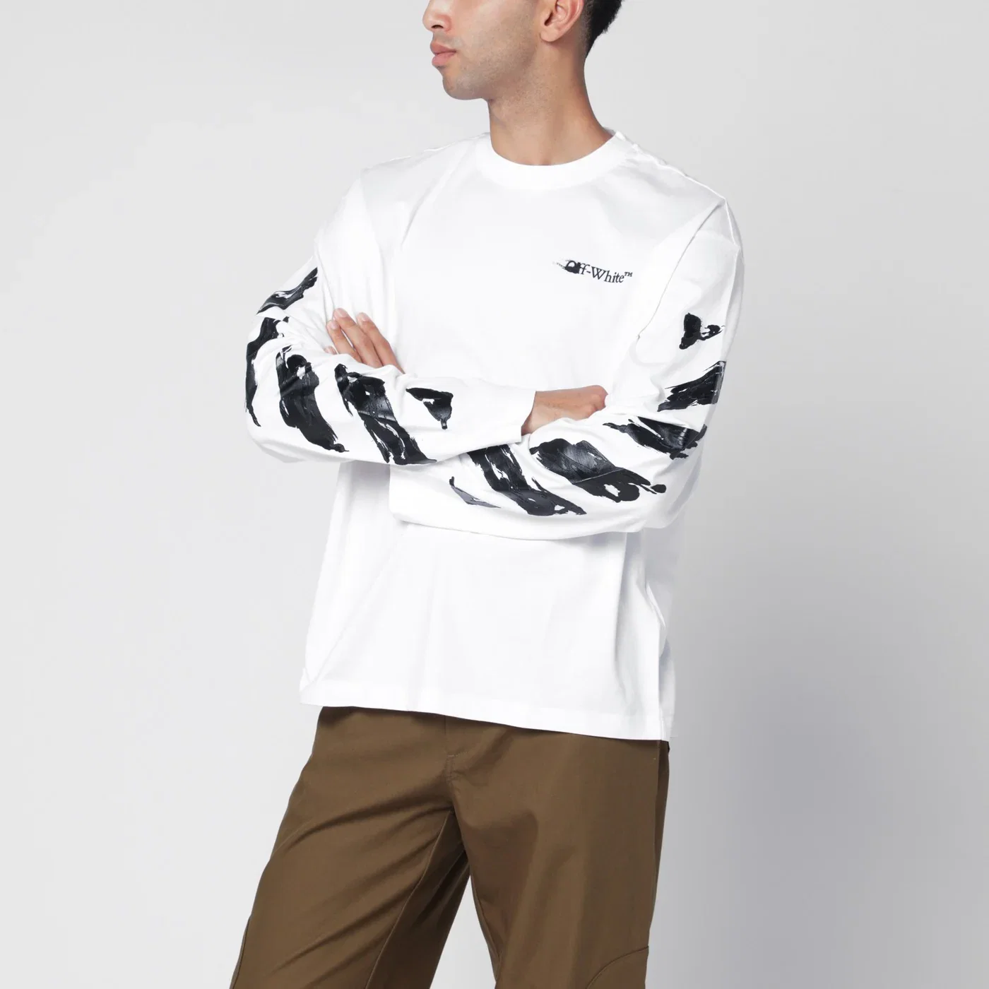 Off-White™ White long-sleeved T-shirt with logo