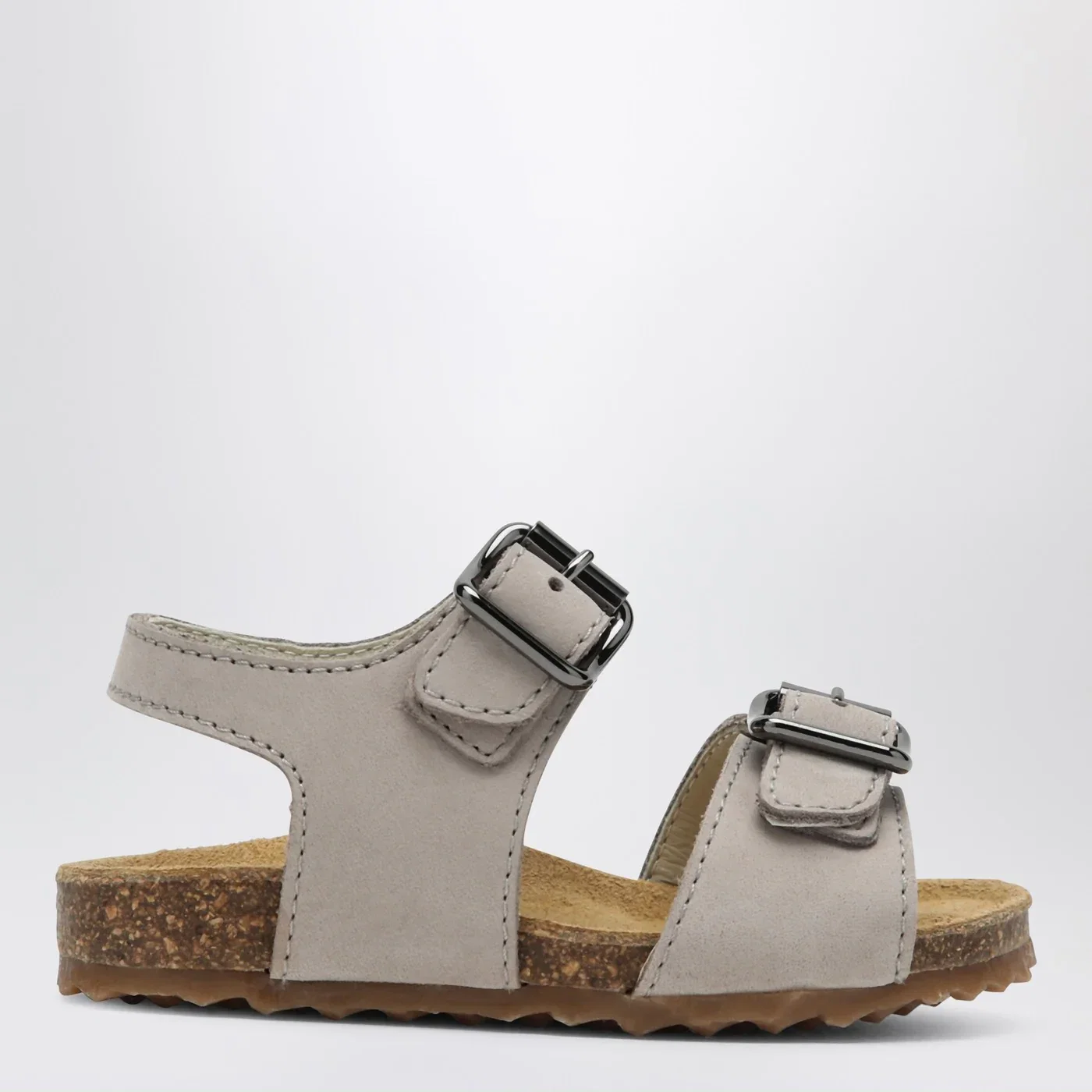 Il Gufo Gray sandal in nubuck with strap