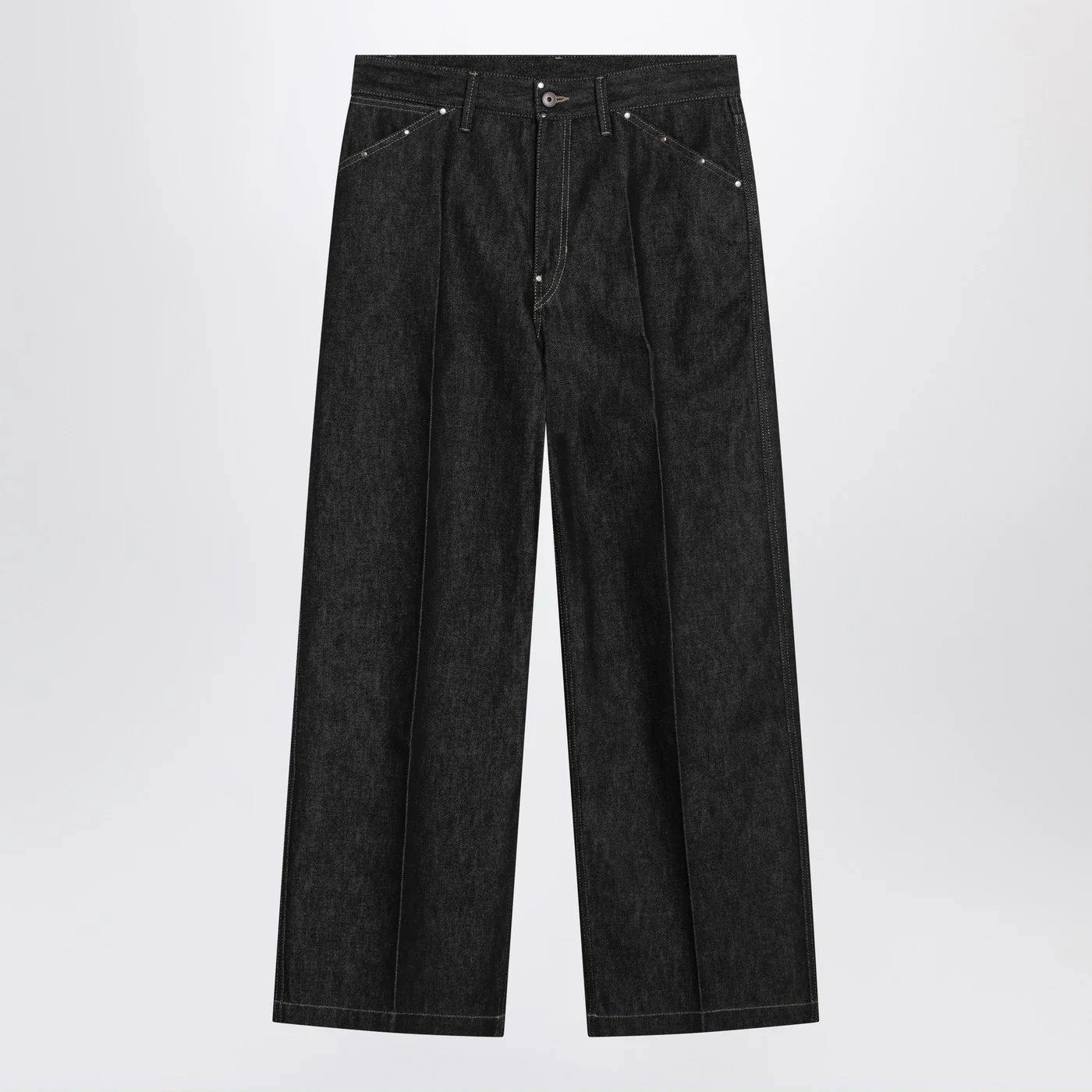 LEMAIRE Slate-colored jeans with studs