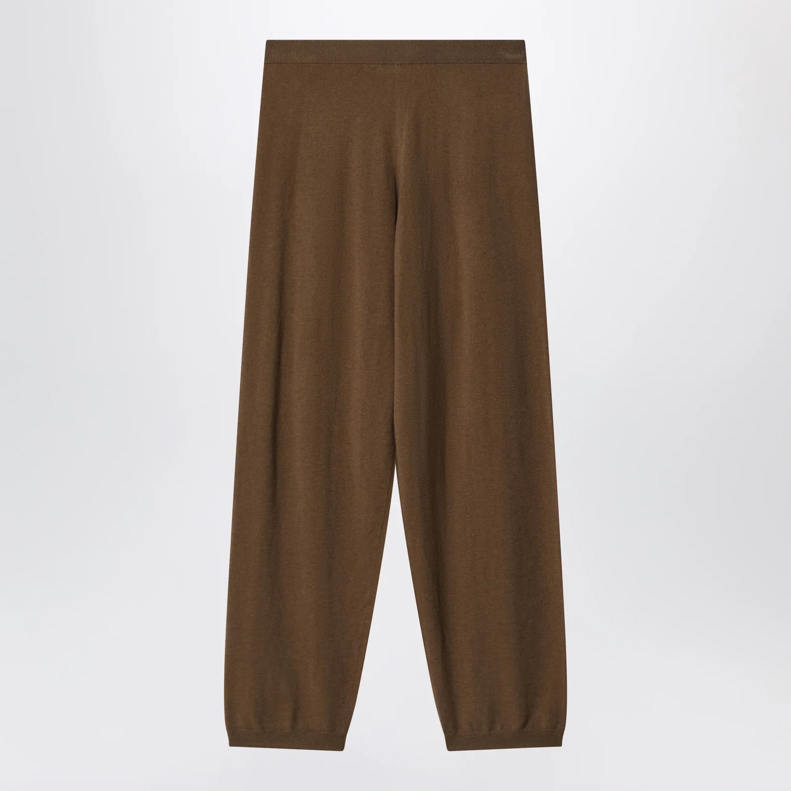 The Frankie Shop Olia Knit wool-blend knit joggers in dark camel