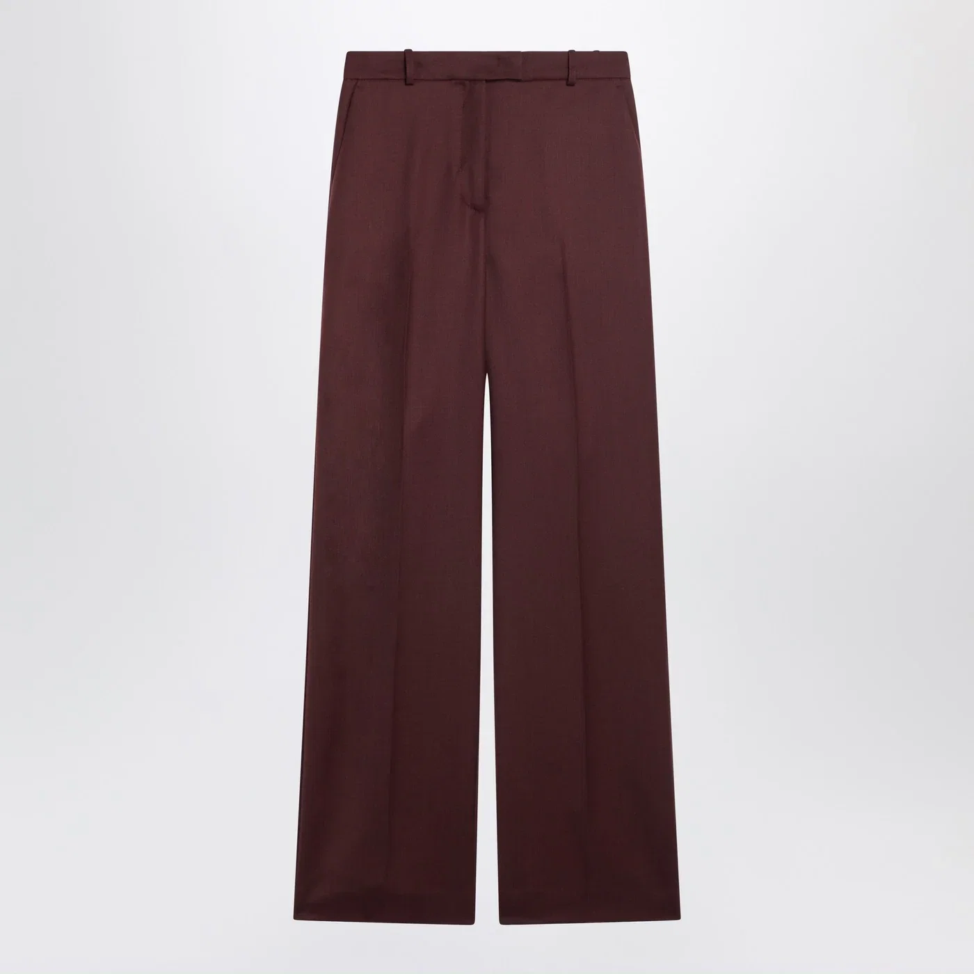 The Frankie Shop Lenora burgundy wool-blend trousers