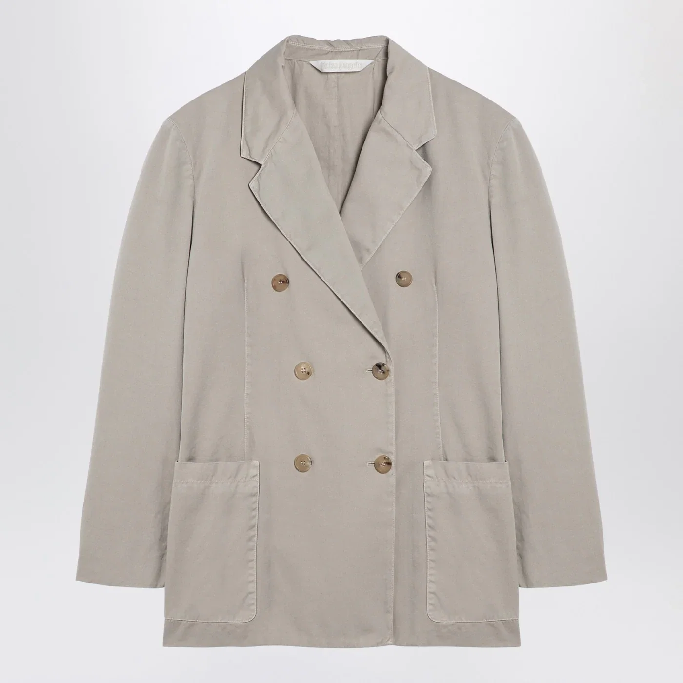 Palm Angels Beige double-breasted cotton jacket