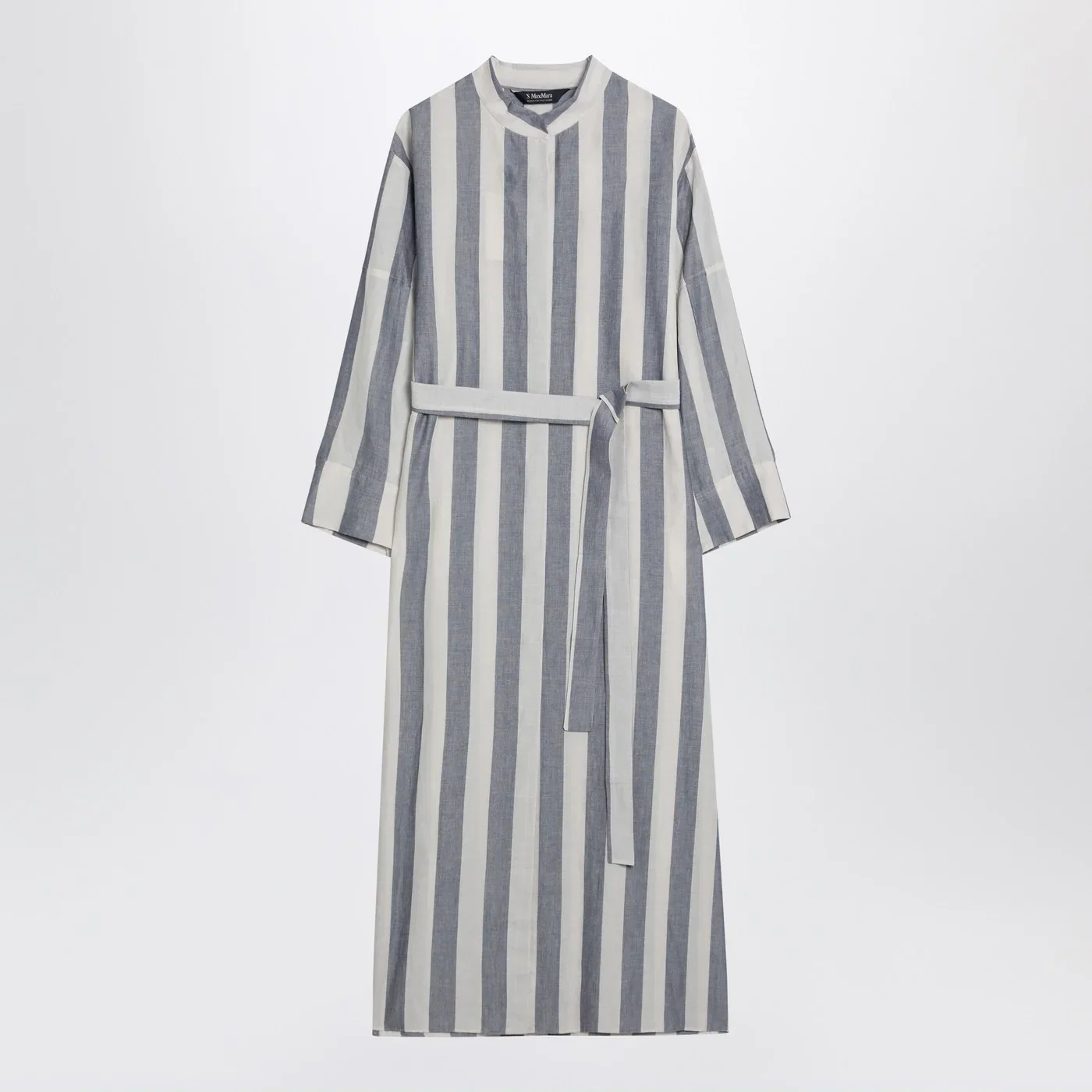 S Max Mara White/blue striped shirt dress