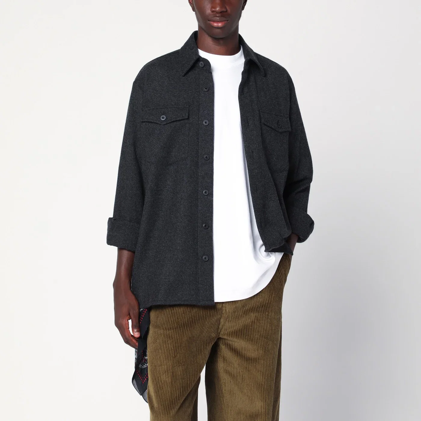 Destin Dark gray wool shirt