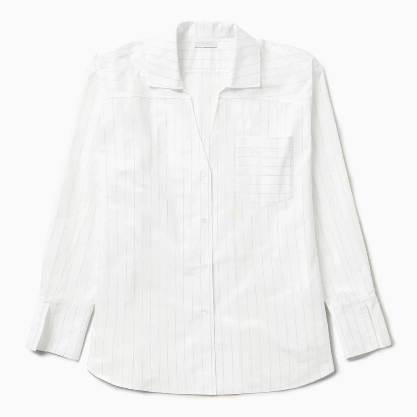 1989 STUDIO Striped l/s shirt dress white