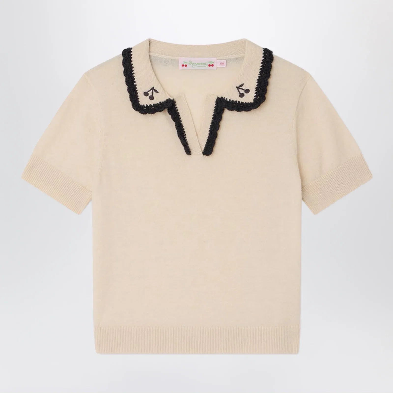 Bonpoint Lisette écru wool and cotton blend sweater