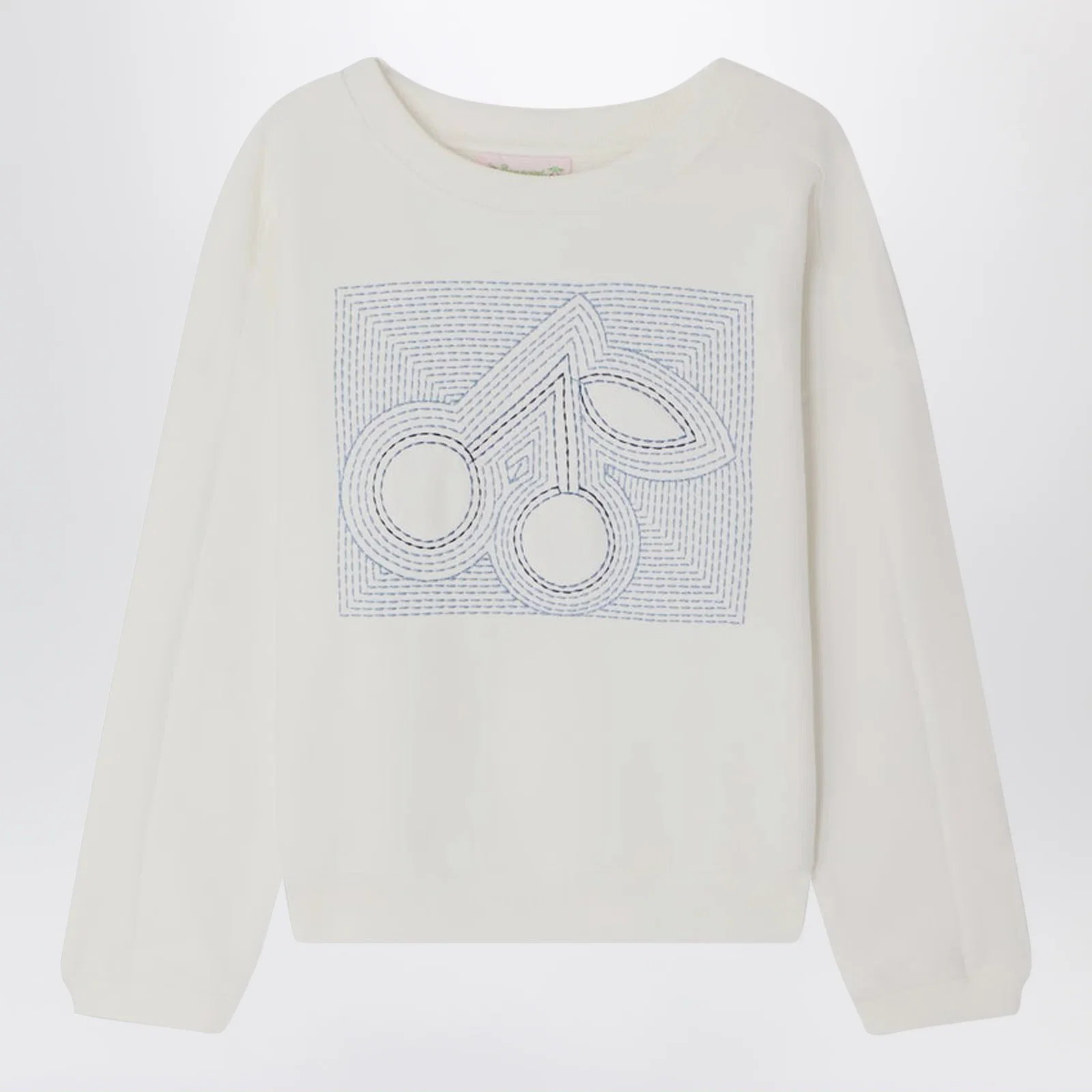 Bonpoint Gena white sweatshirt with embroidered cherries