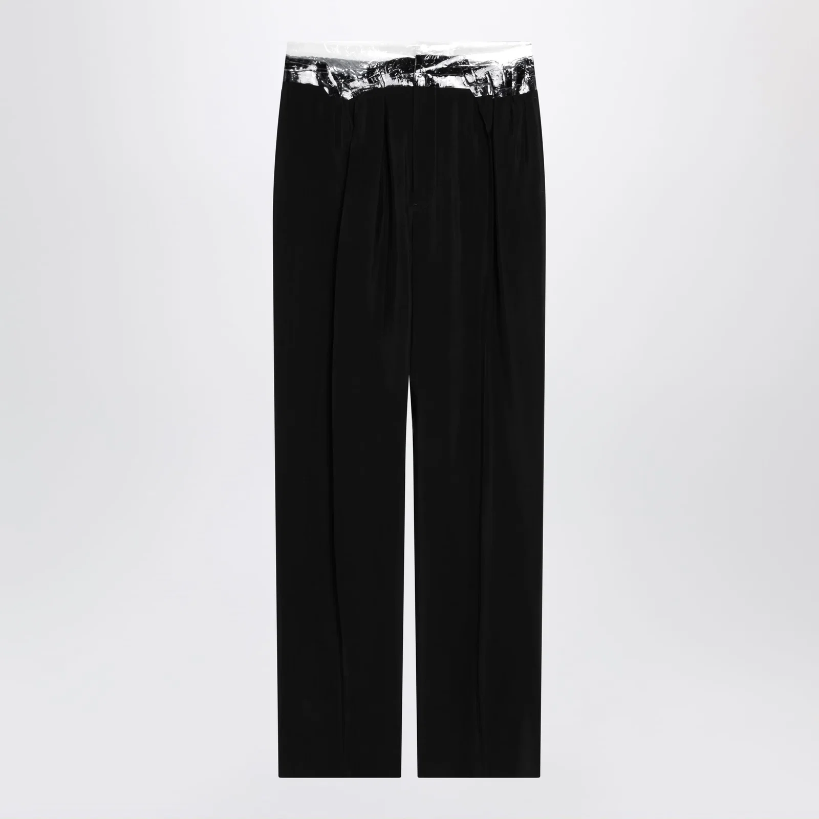 Maison Margiela Black pants with tape-detail waistband