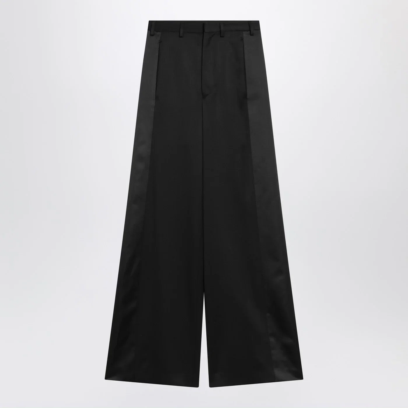 MM6 Maison Margiela Black satin palazzo pants