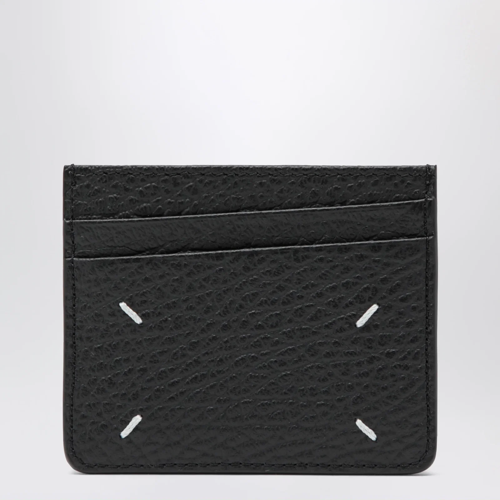 Maison Margiela Black Four Stitches calfskin card holder