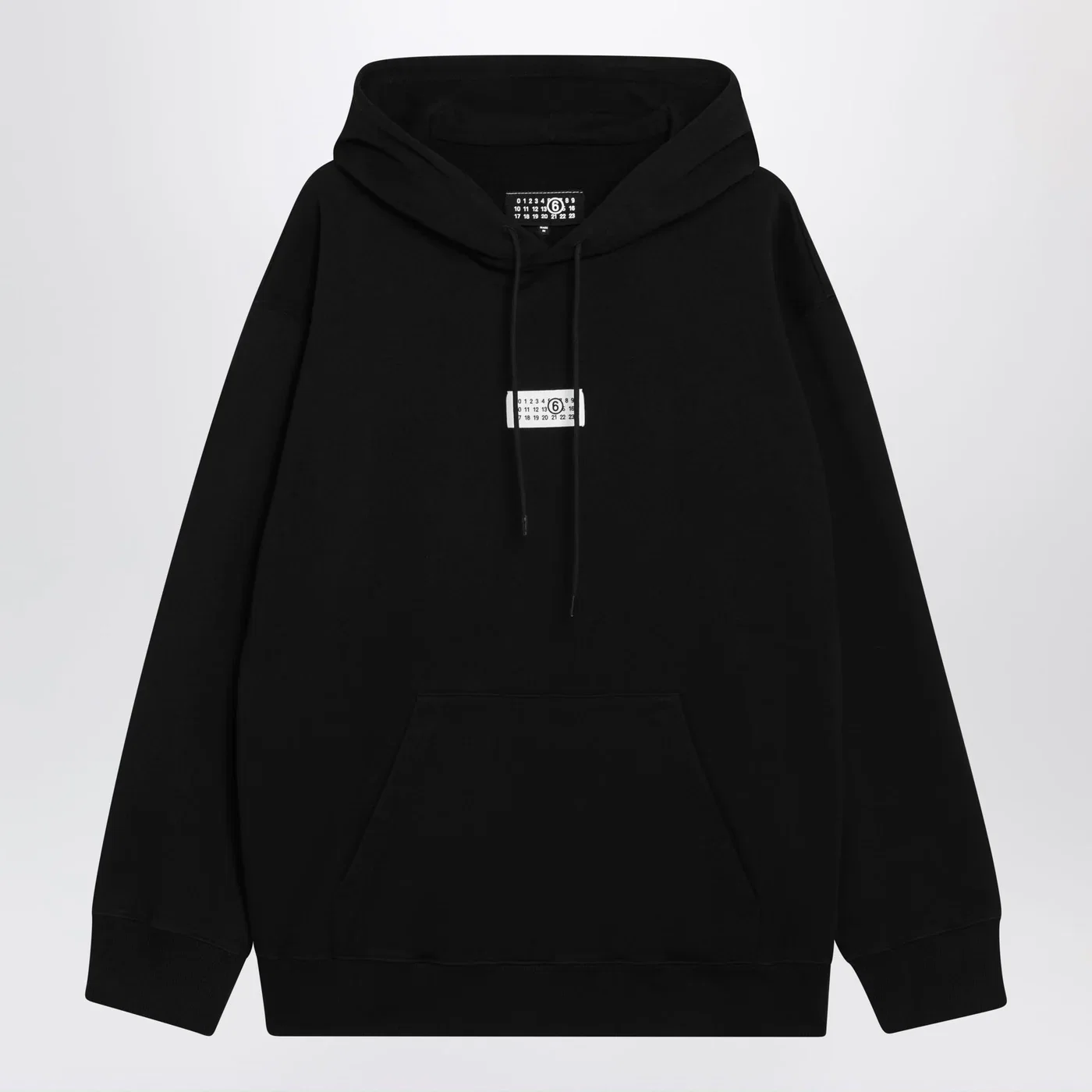 MM6 Maison Margiela Black Numeric cotton hoodie