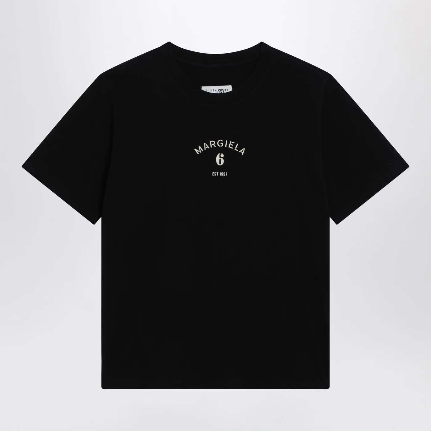 MM6 Maison Margiela Black T-shirt with logo print