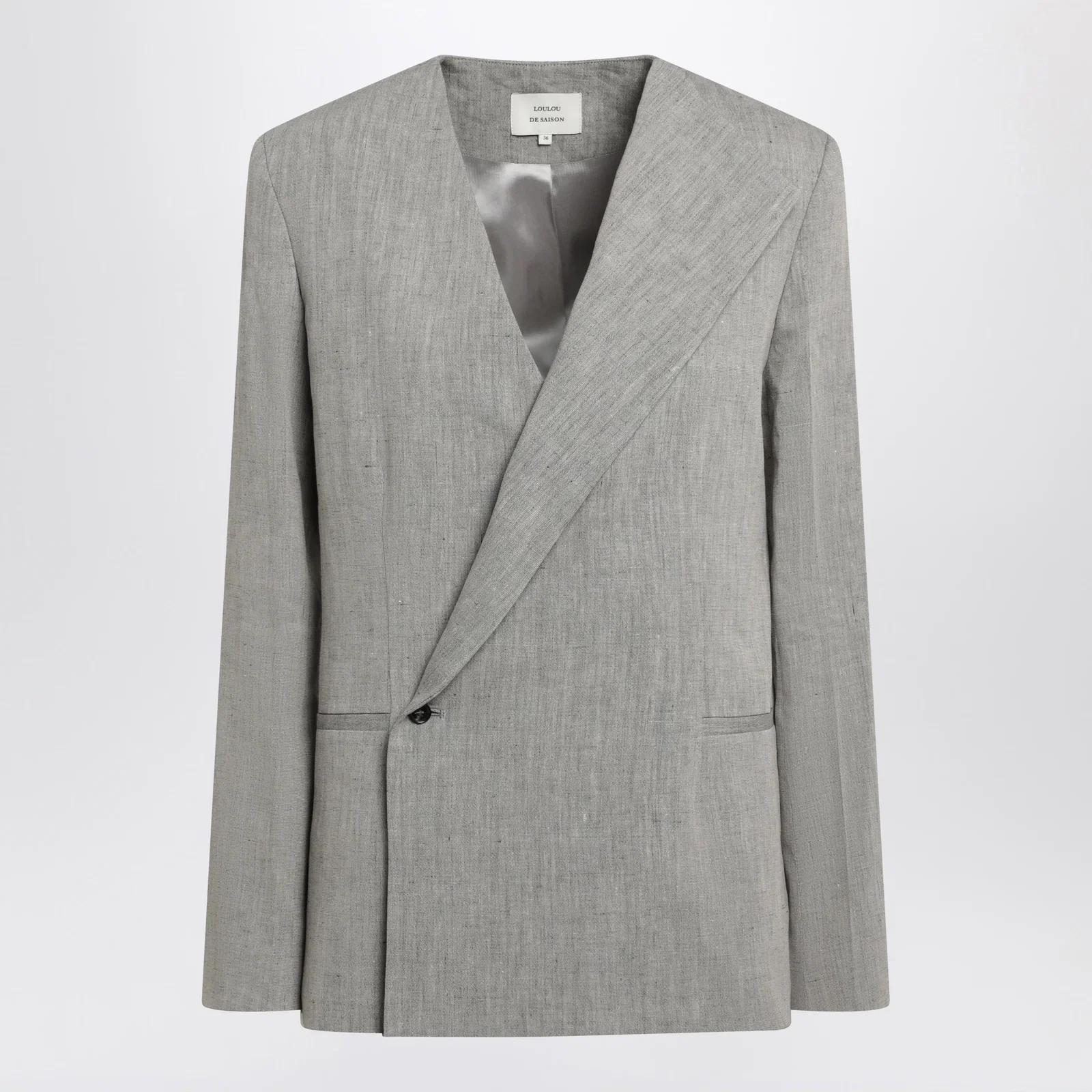 LouLou De Saison Suna tailored jacket with an asymmetric opening and lapel