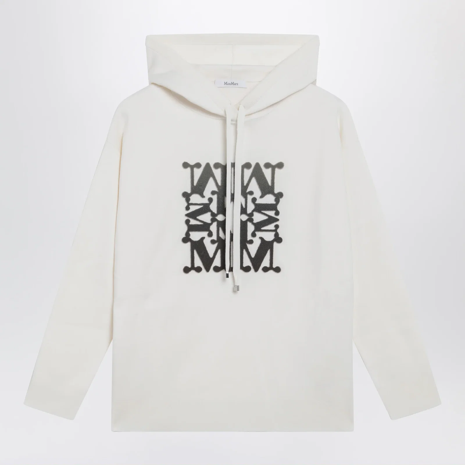 Max Mara Taddeo hooded virgin wool sweater in white