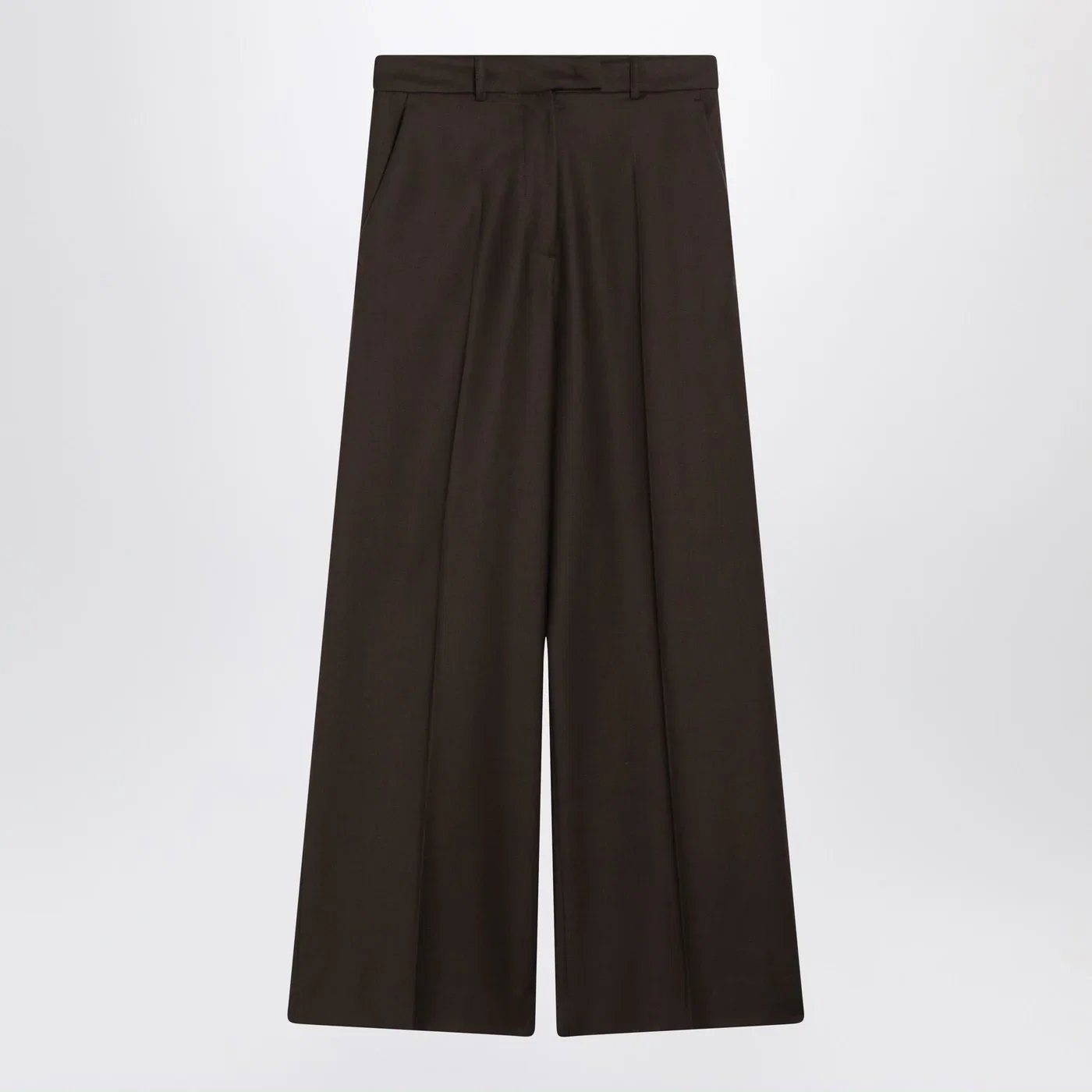 The Frankie Shop Brown Brickell flannel trousers