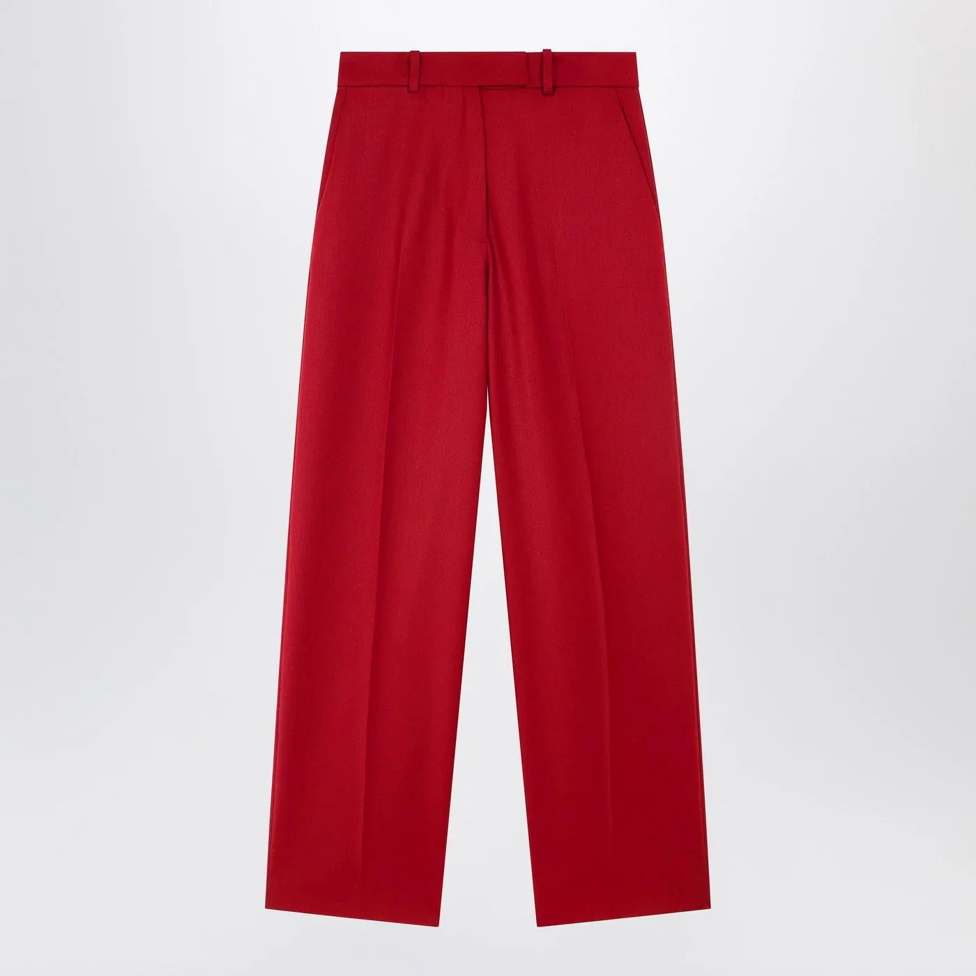 The Frankie Shop Red Brickell satin trousers