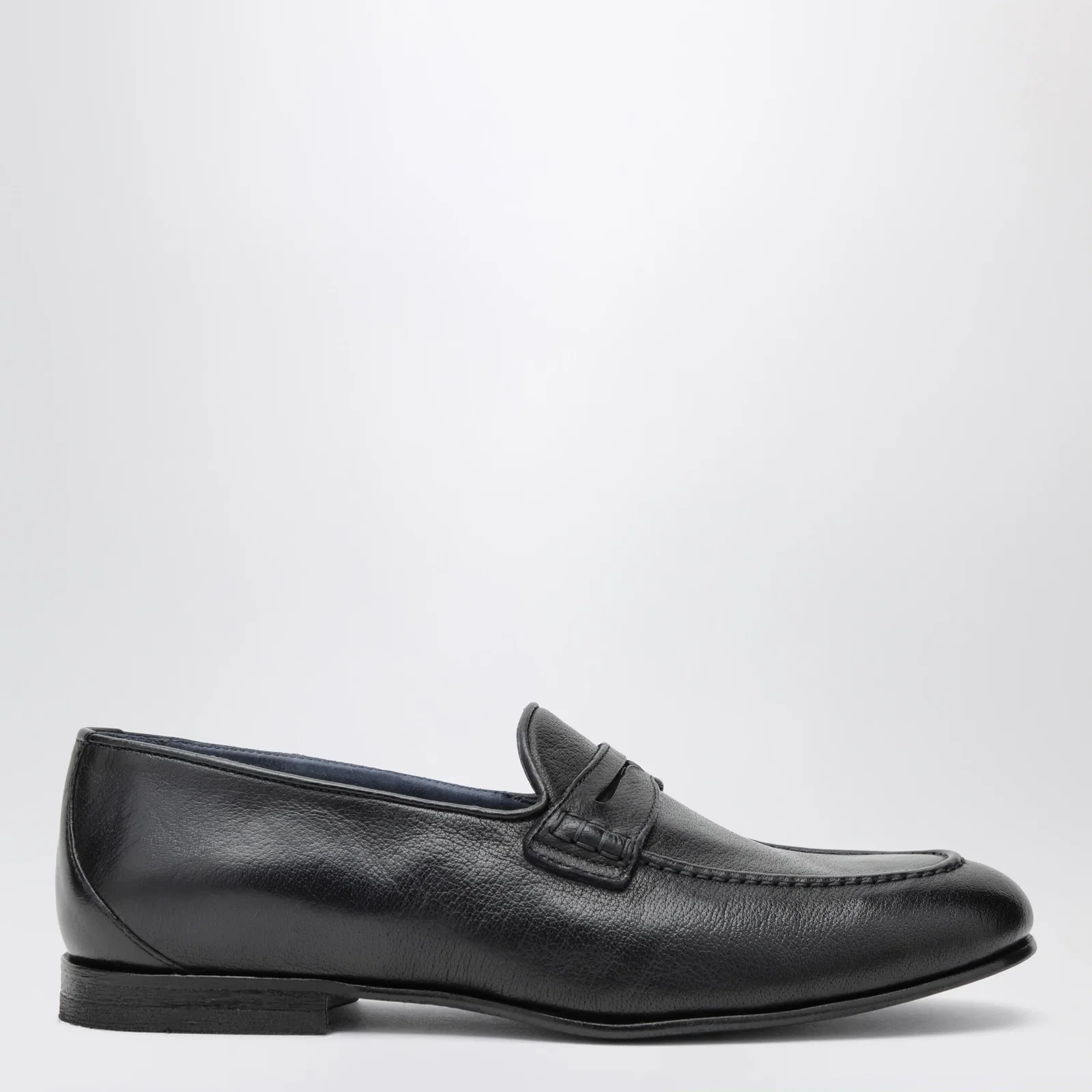 Sturlini Savio navy blue leather loafers
