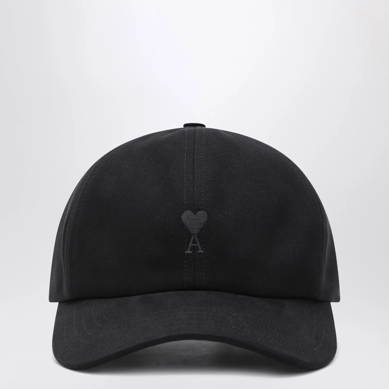 Ami Paris Black Ami De Coeur baseball cap