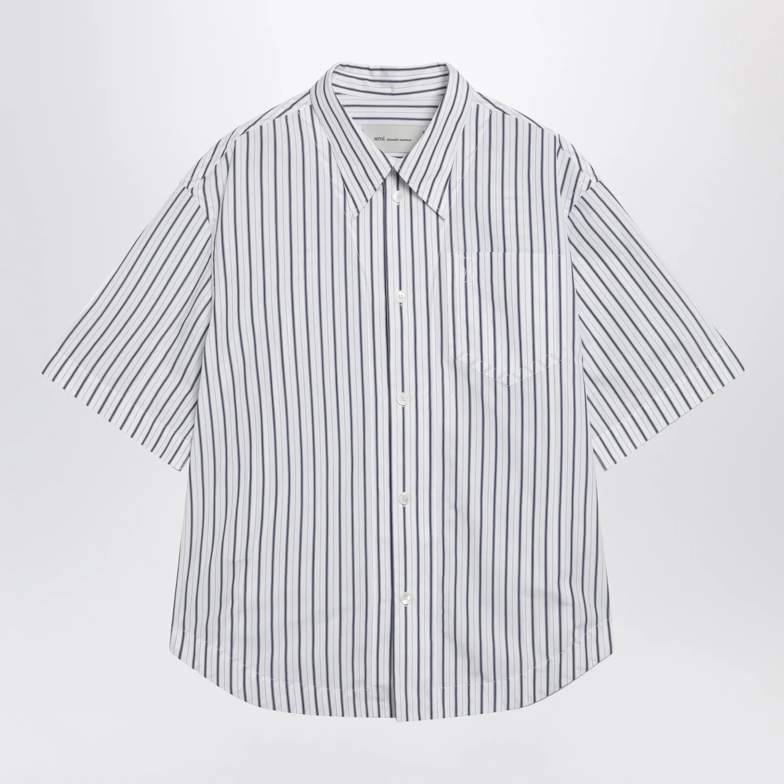 Ami Paris White striped Ami de Coeur shirt