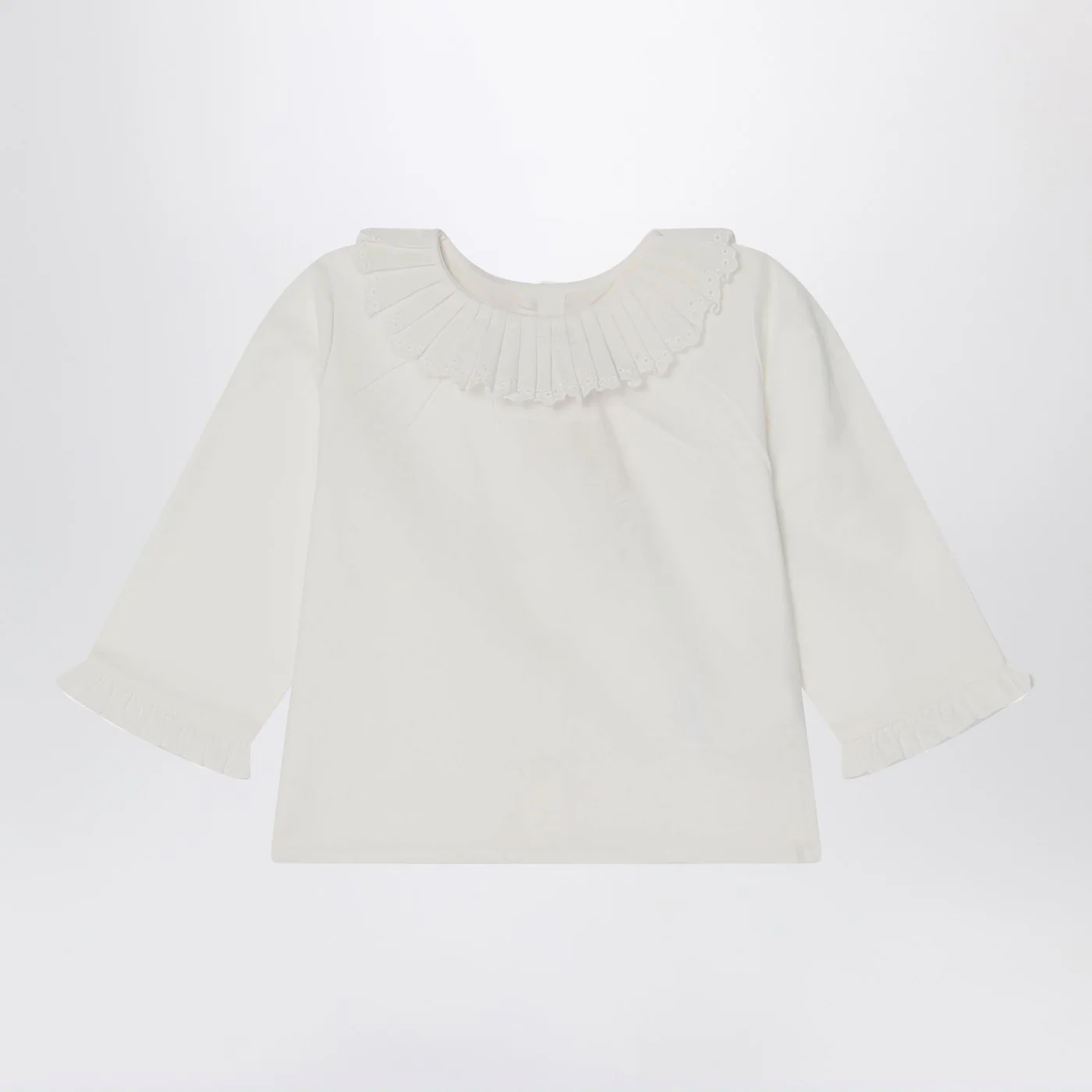 Bonpoint White Joliette blouse with ruffles