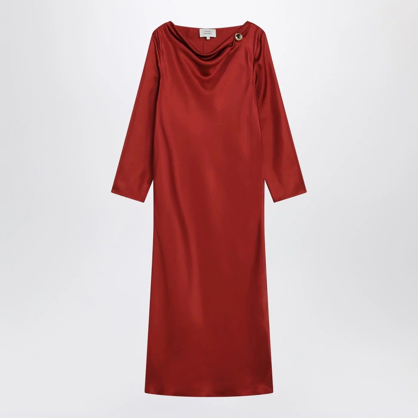 LouLou De Saison Zoya dress in red silk twill